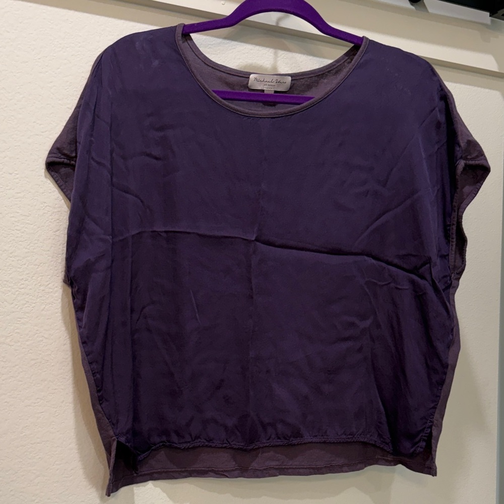 Michael Stars Deep Purple Short Sleeve Top